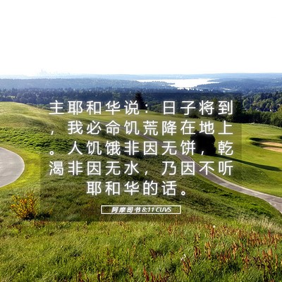 Picture 05 - 阿 摩 司 书 8:11 CUVS - 主 耶 和 华 说 ： 日 子 将 到 ， 我 - Bible Verse Picture