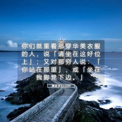 Picture 05 - 雅 各 书 2:3 CUVS - 你 们 就 重 看 那 穿 华 美 衣 服 的 - Bible Verse Picture