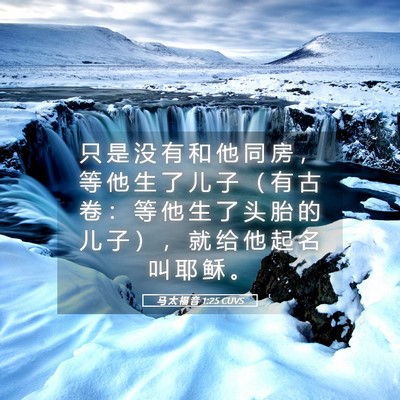 Picture 05 - 马 太 福 音 1:25 CUVS - 只 是 没 有 和 他 同 房 ， 等 他 生 - Bible Verse Picture