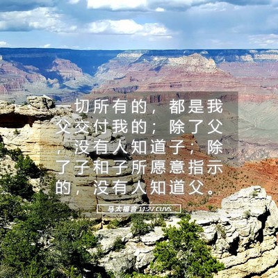 Picture 05 - 马 太 福 音 11:27 CUVS - 一 切 所 有 的 ， 都 是 我 父 交 付 - Bible Verse Picture