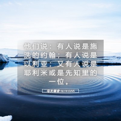 Picture 05 - 马 太 福 音 16:14 CUVS - 他 们 说 ： 有 人 说 是 施 洗 的 约 - Bible Verse Picture
