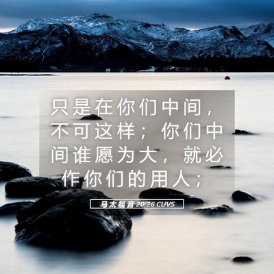 Picture 05 - 马 太 福 音 20:26 CUVS - 只 是 在 你 们 中 间 ， 不 可 这 样 - Bible Verse Picture