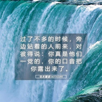 Picture 05 - 马 太 福 音 26:73 CUVS - 过 了 不 多 的 时 候 ， 旁 边 站 着 - Bible Verse Picture