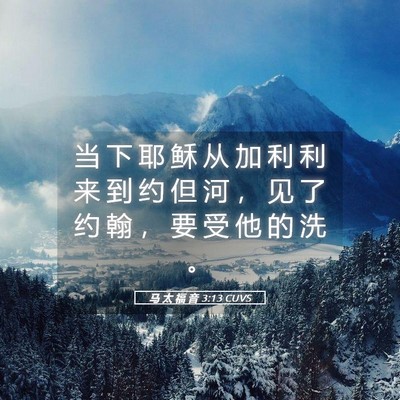 Picture 05 - 马 太 福 音 3:13 CUVS - 当 下 耶 稣 从 加 利 利 来 到 约 但 - Bible Verse Picture