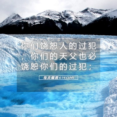 Picture 05 - 马 太 福 音 6:14 CUVS - 你 们 饶 恕 人 的 过 犯 ， 你 们 的 - Bible Verse Picture