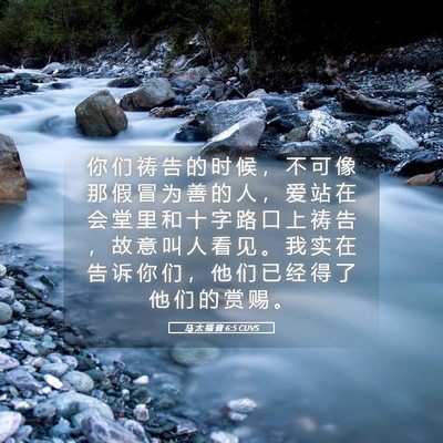 Picture 05 - 马 太 福 音 6:5 CUVS - 你 们 祷 告 的 时 候 ， 不 可 像 那 - Bible Verse Picture