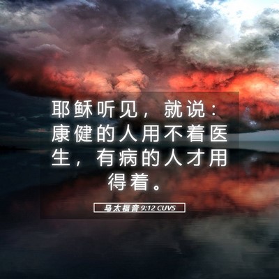 Picture 05 - 马 太 福 音 9:12 CUVS - 耶 稣 听 见 ， 就 说 ： 康 健 的 人 - Bible Verse Picture
