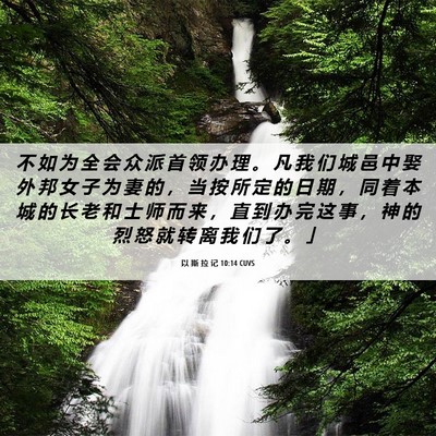 Picture 06 - 以 斯 拉 记 10:14 CUVS - 不 如 为 全 会 众 派 首 领 办 理 。 - Bible Verse Picture