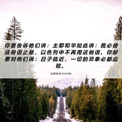 Picture 06 - 以 西 结 书 12:23 CUVS - 你 要 告 诉 他 们 说 ： 主 耶 和 华 - Bible Verse Picture