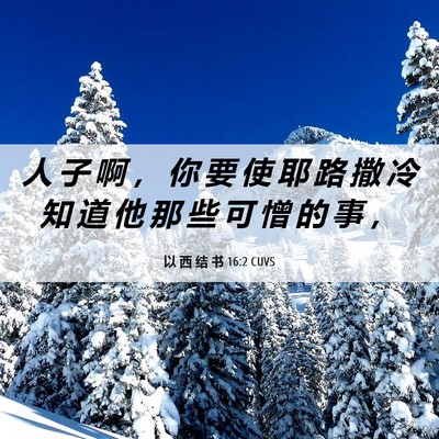 Picture 06 - 以 西 结 书 16:2 CUVS - 人 子 啊 ， 你 要 使 耶 路 撒 冷 知 - Bible Verse Picture