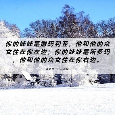 Picture 06 - 以 西 结 书 16:46 CUVS - 你 的 姊 姊 是 撒 玛 利 亚 ， 他 和 - Bible Verse Picture