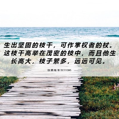 Picture 06 - 以 西 结 书 19:11 CUVS - 生 出 坚 固 的 枝 干 ， 可 作 掌 权 - Bible Verse Picture