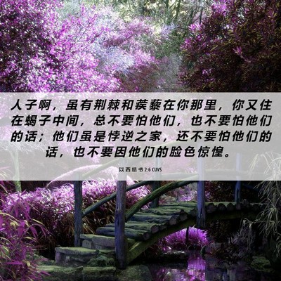 Picture 06 - 以 西 结 书 2:6 CUVS - 人 子 啊 ， 虽 有 荆 棘 和 蒺 藜 在 - Bible Verse Picture
