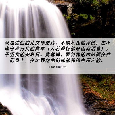 Picture 06 - 以 西 结 书 20:21 CUVS - 只 是 他 们 的 儿 女 悖 逆 我 ， 不 - Bible Verse Picture
