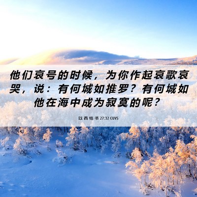 Picture 06 - 以 西 结 书 27:32 CUVS - 他 们 哀 号 的 时 候 ， 为 你 作 起 - Bible Verse Picture
