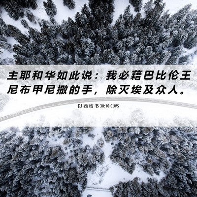Picture 06 - 以 西 结 书 30:10 CUVS - 主 耶 和 华 如 此 说 ： 我 必 藉 巴 - Bible Verse Picture