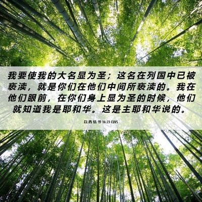 Picture 06 - 以 西 结 书 36:23 CUVS - 我 要 使 我 的 大 名 显 为 圣 ； 这 - Bible Verse Picture