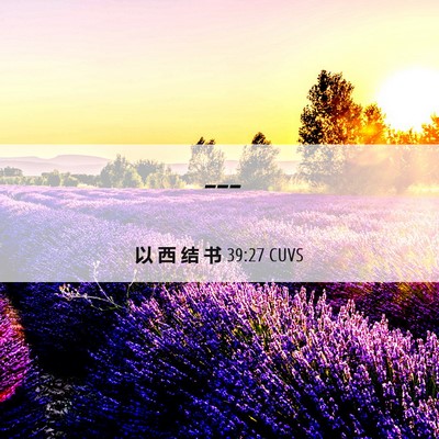 Picture 06 - 以 西 结 书 39:27 CUVS -  - Bible Verse Picture