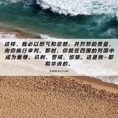 Picture 06 - 以 西 结 书 5:15 CUVS - 这 样 ， 我 必 以 怒 气 和 忿 怒 ， - Bible Verse Picture