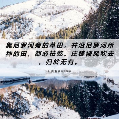 Picture 06 - 以 赛 亚 书 19:7 CUVS - 靠 尼 罗 河 旁 的 草 田 ， 并 沿 尼 - Bible Verse Picture
