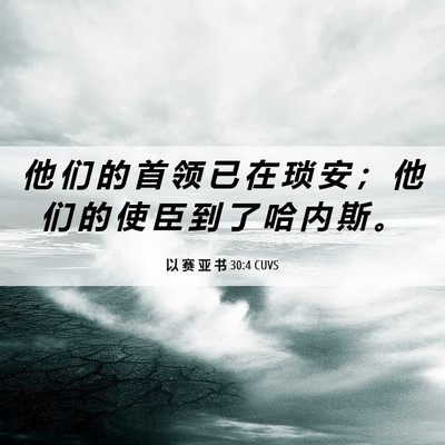 Picture 06 - 以 赛 亚 书 30:4 CUVS - 他 们 的 首 领 已 在 琐 安 ； 他 们 - Bible Verse Picture