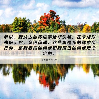 Picture 06 - 以 赛 亚 书 48:5 CUVS - 所 以 ， 我 从 古 时 将 这 事 给 你 - Bible Verse Picture