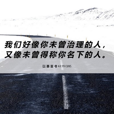 Picture 06 - 以 赛 亚 书 63:19 CUVS - 我 们 好 像 你 未 曾 治 理 的 人 ， - Bible Verse Picture