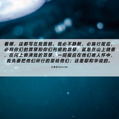Picture 06 - 以 赛 亚 书 65:6 CUVS - 看 哪 ， 这 都 写 在 我 面 前 。 我 - Bible Verse Picture