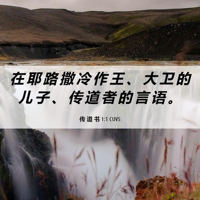 Picture 06 - 传 道 书 1:1 CUVS - 在 耶 路 撒 冷 作 王 、 大 卫 的 儿 - Bible Verse Picture