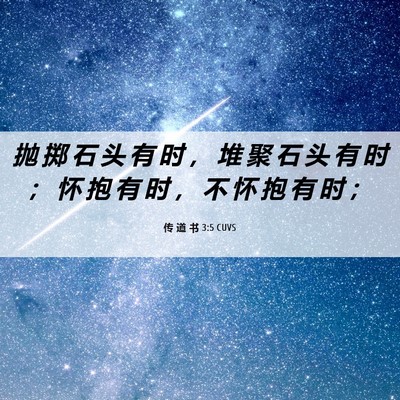 Picture 06 - 传 道 书 3:5 CUVS - 抛 掷 石 头 有 时 ， 堆 聚 石 头 有 - Bible Verse Picture