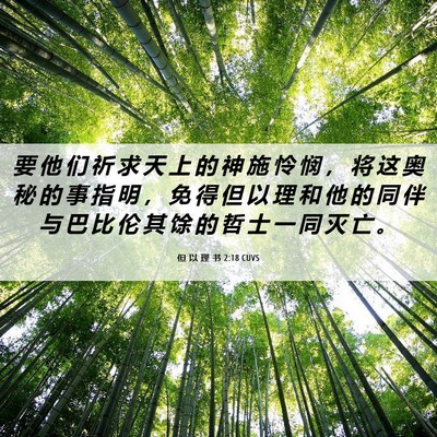 Picture 06 - 但 以 理 书 2:18 CUVS - 要 他 们 祈 求 天 上 的 神 施 怜 悯 - Bible Verse Picture