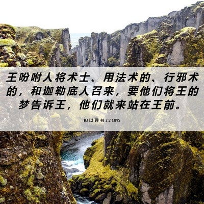 Picture 06 - 但 以 理 书 2:2 CUVS - 王 吩 咐 人 将 术 士 、 用 法 术 的 - Bible Verse Picture