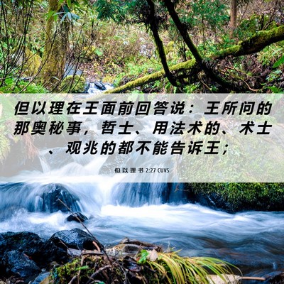 Picture 06 - 但 以 理 书 2:27 CUVS - 但 以 理 在 王 面 前 回 答 说 ： 王 - Bible Verse Picture