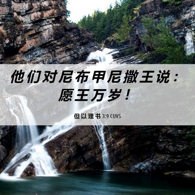 Picture 06 - 但 以 理 书 3:9 CUVS - 他 们 对 尼 布 甲 尼 撒 王 说 ： 愿 - Bible Verse Picture
