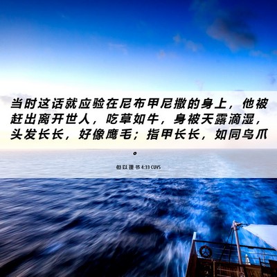 Picture 06 - 但 以 理 书 4:33 CUVS - 当 时 这 话 就 应 验 在 尼 布 甲 尼 - Bible Verse Picture