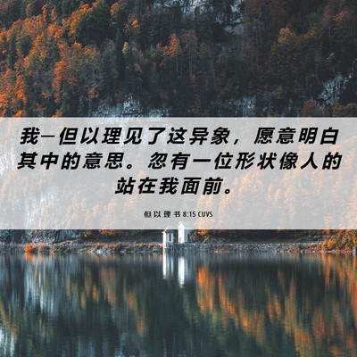 Picture 06 - 但 以 理 书 8:15 CUVS - 我 ─ 但 以 理 见 了 这 异 象 ， 愿 - Bible Verse Picture