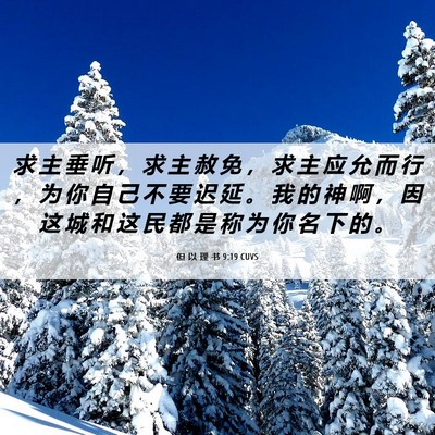 Picture 06 - 但 以 理 书 9:19 CUVS - 求 主 垂 听 ， 求 主 赦 免 ， 求 主 - Bible Verse Picture