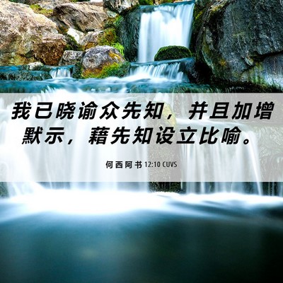 Picture 06 - 何 西 阿 书 12:10 CUVS - 我 已 晓 谕 众 先 知 ， 并 且 加 增 - Bible Verse Picture