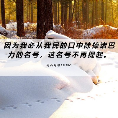 Picture 06 - 何 西 阿 书 2:17 CUVS - 因 为 我 必 从 我 民 的 口 中 除 掉 - Bible Verse Picture