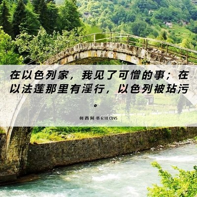 Picture 06 - 何 西 阿 书 6:10 CUVS - 在 以 色 列 家 ， 我 见 了 可 憎 的 - Bible Verse Picture