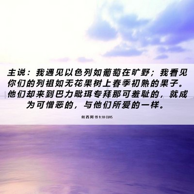 Picture 06 - 何 西 阿 书 9:10 CUVS - 主 说 ： 我 遇 见 以 色 列 如 葡 萄 - Bible Verse Picture