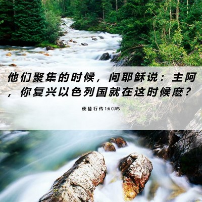 Picture 06 - 使 徒 行 传 1:6 CUVS - 他 们 聚 集 的 时 候 ， 问 耶 稣 说 - Bible Verse Picture