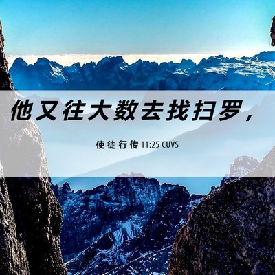 Picture 06 - 使 徒 行 传 11:25 CUVS - 他 又 往 大 数 去 找 扫 罗 - Bible Verse Picture