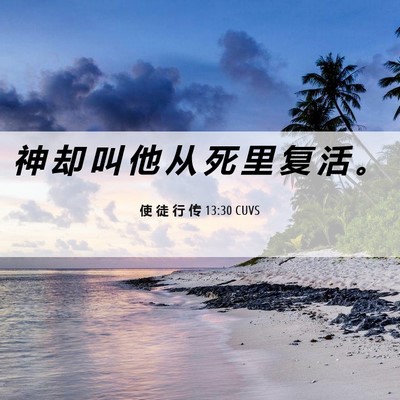 Picture 06 - 使 徒 行 传 13:30 CUVS - 神 却 叫 他 从 死 里 复 活 - Bible Verse Picture