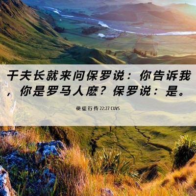 Picture 06 - 使 徒 行 传 22:27 CUVS - 千 夫 长 就 来 问 保 罗 说 ： 你 告 - Bible Verse Picture