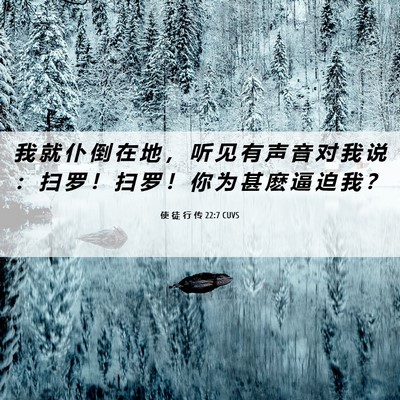 Picture 06 - 使 徒 行 传 22:7 CUVS - 我 就 仆 倒 在 地 ， 听 见 有 声 音 - Bible Verse Picture
