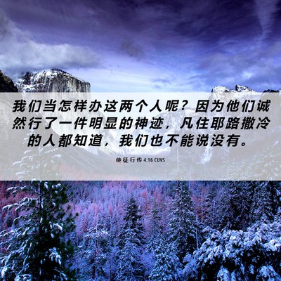 Picture 06 - 使 徒 行 传 4:16 CUVS - 我 们 当 怎 样 办 这 两 个 人 呢 ？ - Bible Verse Picture
