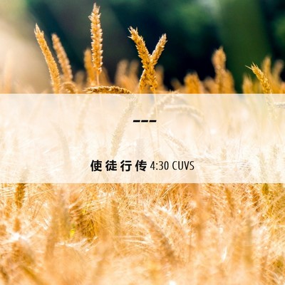 Picture 06 - 使 徒 行 传 4:30 CUVS -  - Bible Verse Picture
