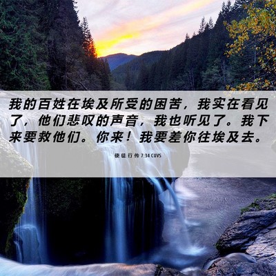 Picture 06 - 使 徒 行 传 7:34 CUVS - 我 的 百 姓 在 埃 及 所 受 的 困 苦 - Bible Verse Picture