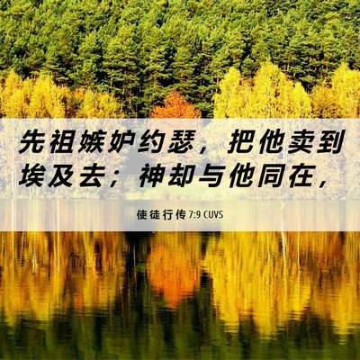 Picture 06 - 使 徒 行 传 7:9 CUVS - 先 祖 嫉 妒 约 瑟 ， 把 他 卖 到 埃 - Bible Verse Picture